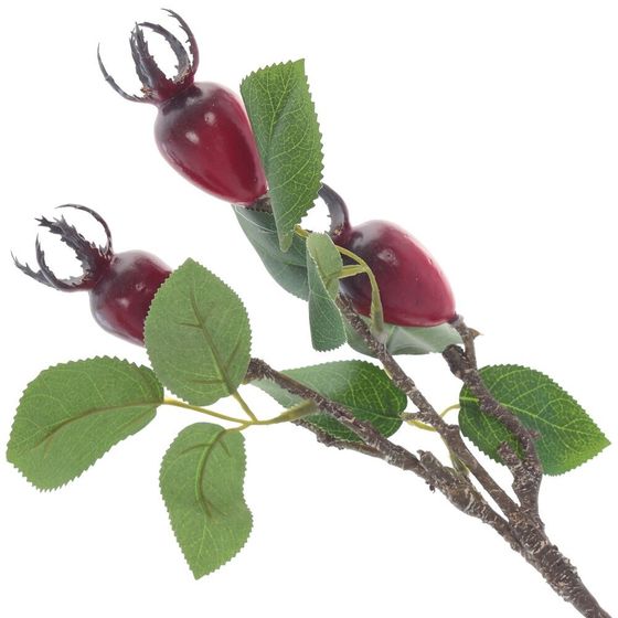 Ветка искусственная "Шиповник", L16 W13 H36 см, 2в.