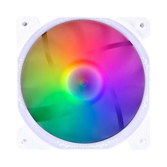 Вентилятор 1STPlayer F1-PLUS белый 140x25мм LED 1000rpm 3pin (F1-PLUS-WH)
