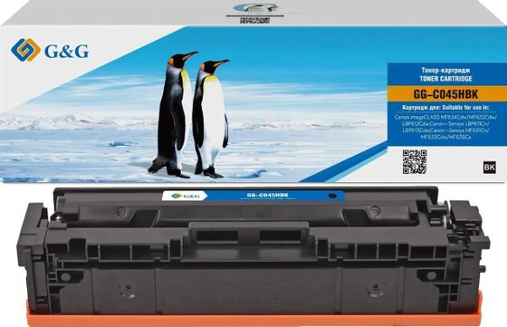 Картридж лазерный G&amp;G GG-C045HBK 045H Black черный (2800стр.) для Canon imageCLASS MF634Cdw/MF632Cdw/LBP612Cdw/i-Sensys LBP611Cn/LBP613Cdw/MF631Cn/MF