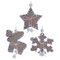 Украшение новогоднее &quot;Снежинка/Звезда/Олень&quot;,  L10,5 W0,5 H10,5 см, 3в.