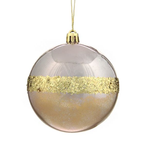 Набор из 12шт Украшение новогоднее Шар "Золотое кольцо Сатурна", D8 см L35 W26 H9 см D8 см