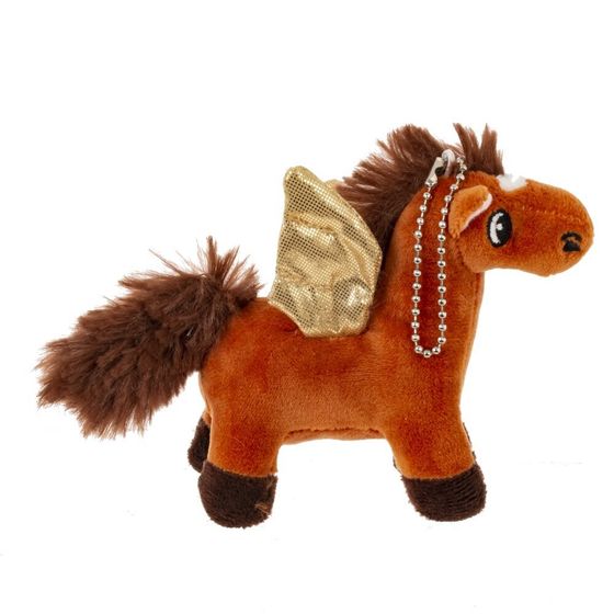 Игрушка набивная &quot;Лошадка&quot;, с цепочкой, L14 W6 H10 см, 2в.