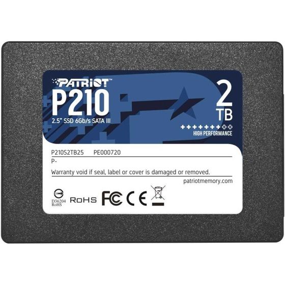 Накопитель SSD Patriot P210S2TB25 P210, 2 Тб, SATA III