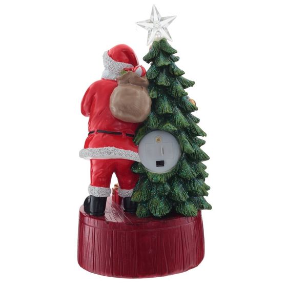 Фигурка декоративная с музыкой "Новый год" (3xLR44, прилаг.), L12 W11 H22,5 см, 1 штука, дизайн микс