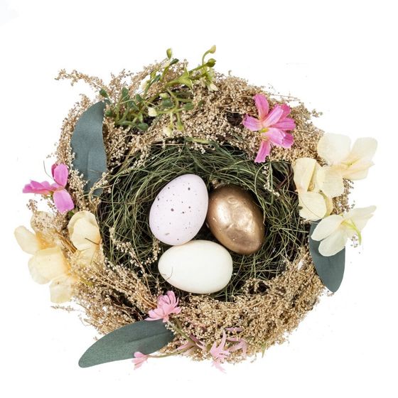Изделие декоративное &quot;Гнездо пасхальное&quot;, L16 W16 H5 см
