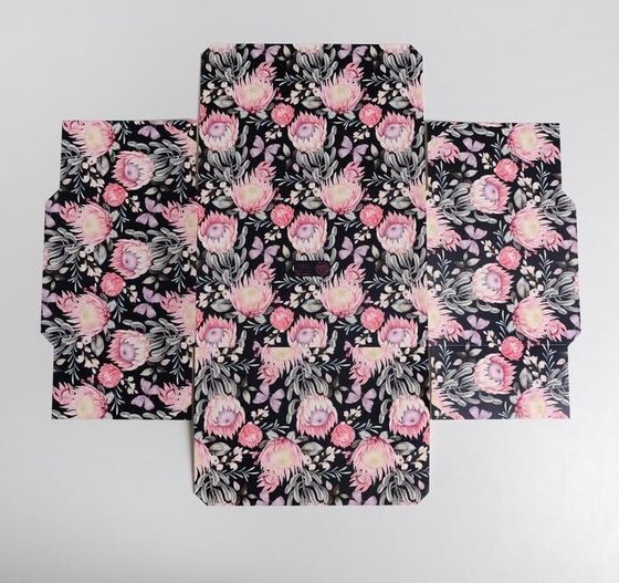 !09 Коробка складная (набор 2 штуки) «Цветы», 30 × 20 × 9 см.