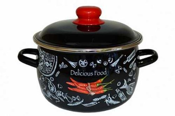 Кастрюля эмал сфер Chilli 4,0л TM Appetite