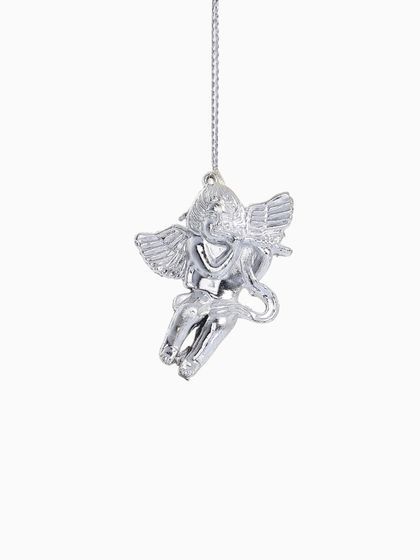 !09 Ёлочные игрушки «Сюрприз», набор 14 штук (4 колокол, 8 шаров, 2 ангела)? цвет серебристо-сиреневый