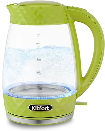 Чайник электрический Kitfort КТ-6123-2 2л. 2200Вт салатовый