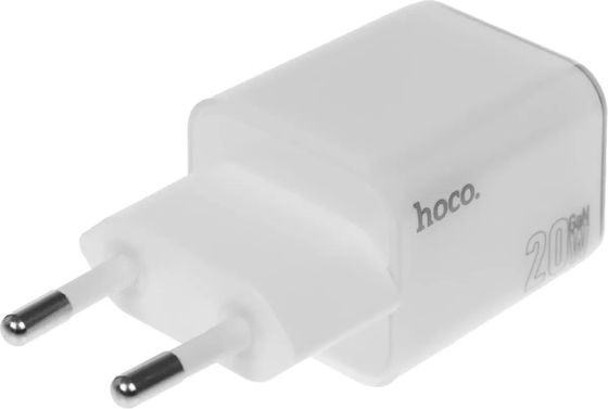 Сетевое З/У Hoco N46 Glorious 1хType-C+1xUSB 20Вт 5В 3А PD/QC/AFC белый
