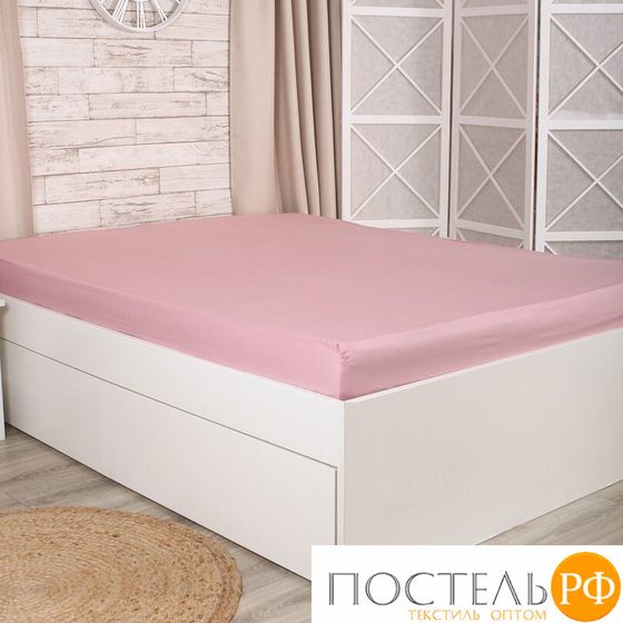 505031/05 Простынь на резинке 200*220*25 Mona Liza сатин pink