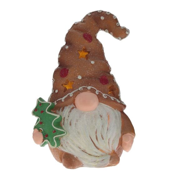 Фигурка декоративная с подсветкой &quot;Пряничный Гном&quot;,  L13 W8,5 H19,5 см, 2в. (LR44 2 шт)