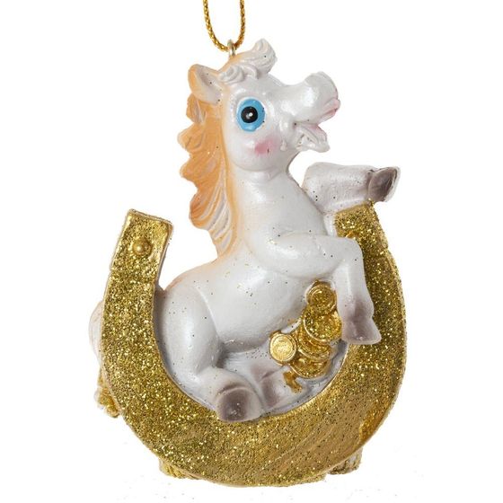 Фигурка декоративная  подвесная &quot;Лошадка&quot;, L5 W3 H7,5 см, 6в.