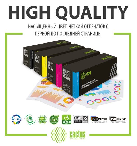 Картридж лазерный Cactus CS-TK5240Y TK-5240Y желтый (3000стр.) для Kyocera Ecosys M5526cdn/M5526cdw/P5026cdn/P5026cdw