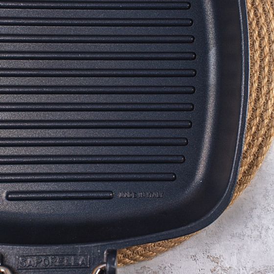 Гриль Saporelax 26x26см со складной силиконовой ручкой GREEN