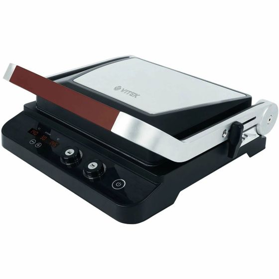 Электрогриль Vitek VT-2638 2000Вт серебристый/черный
