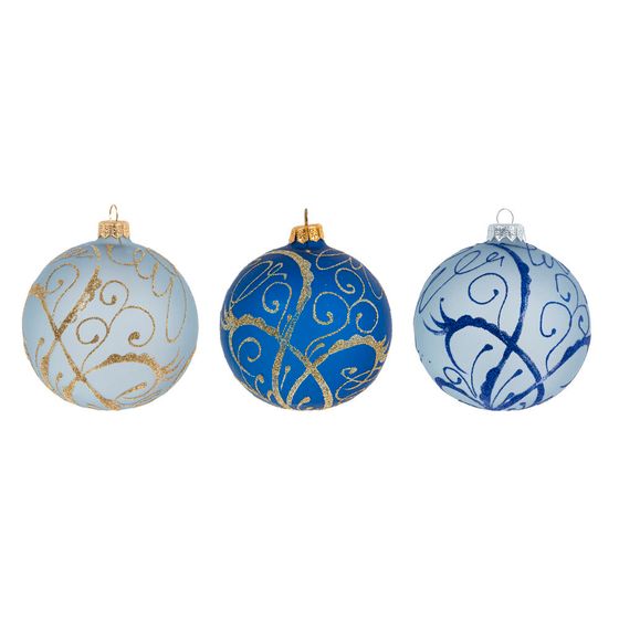 Украшение новогоднее "Шар" (блок 4 шт), D 10 см L10 W10 H12 см, (в ассорт.)