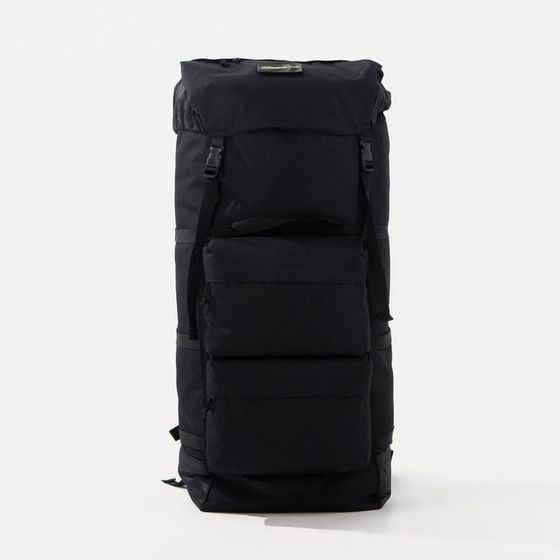 Рюкзак туристический, 100 л, отдел на стяжке, 4 наружных кармана, цвет чёрный
