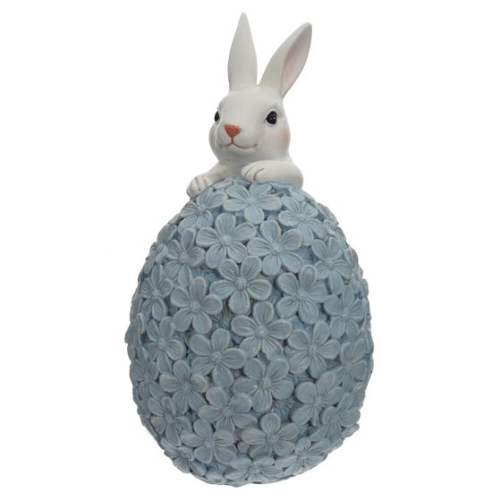 Фигурка декоративная "Заяц с яйцом", L9 W7,5 H13 см