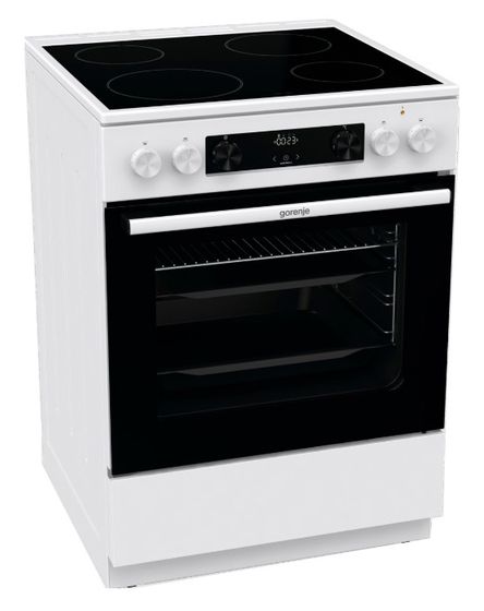 Плита электрическая Gorenje GEC6C40WD белый (без крышки)