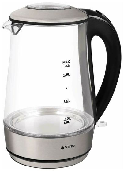 Чайник электрический Vitek VT-7082 (MC) 1.7л 2200Вт серебристый