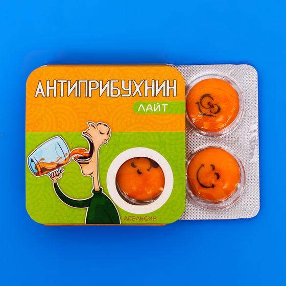 Жевательная резинка &quot;Анти-прибухнин&quot; со вкусом апельсина, 14 г