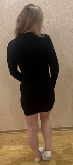 !09 Платье вечернее мини (лапша) размер 42 цвет черный