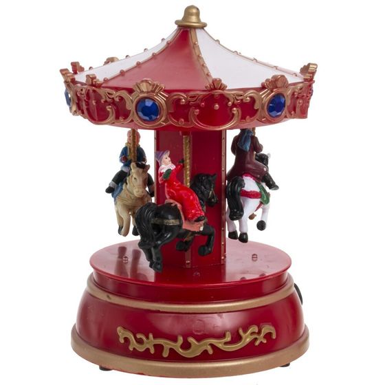 Фигурка декоративная &quot;Рождество&quot; (4 мелодии, подсвет, движ, 3xAA н/п, +USB), L13,5 W13,5 H19 см