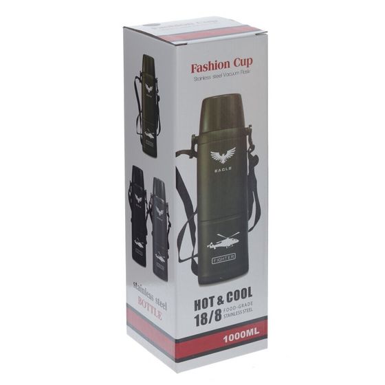 Термос, 1000 мл, L8,5 W8,5 H29 см, дизайн микс