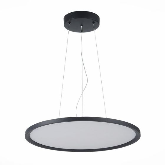 Светильник подвесной St Luce. ST602.443.56. 1х56 Вт, LED, 4000K, 5040 Lm, 60х60х3,6 см, цвет чёрный