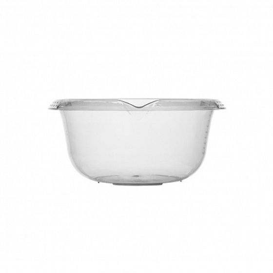 Миска дымчатая 3л 25х25х16.5см с мерным делением