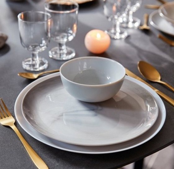 Тарелка обеденная 25см ДИВАЛИ МАРБЛ ГРАНИТ