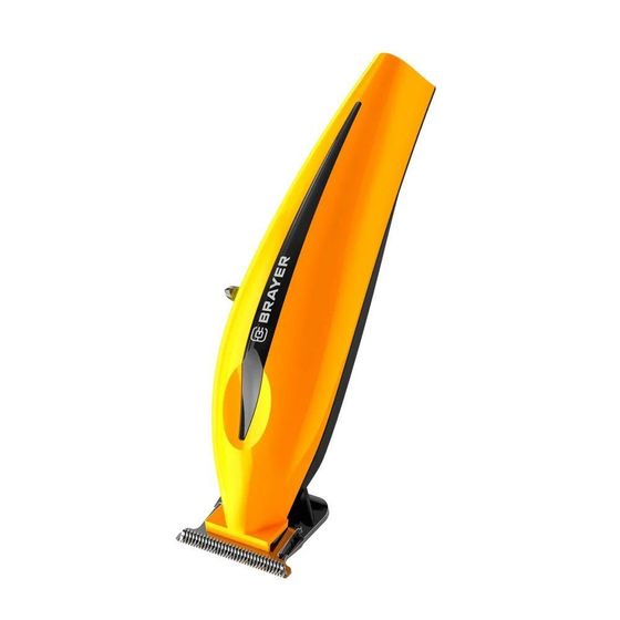 Машинка для стрижки Brayer BR3405 аккум./сеть (насадок 4шт) желтый