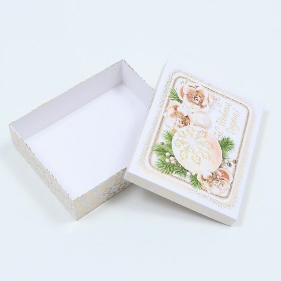 !Подарочная коробка &quot;Новогоднее золото&quot;, 23,5 х 6,5 х 18,7 см