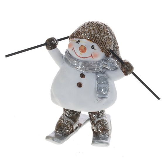 Фигурка декоративная &quot;Снеговик&quot;, L5,5 W5 H7,5 см, 2в.