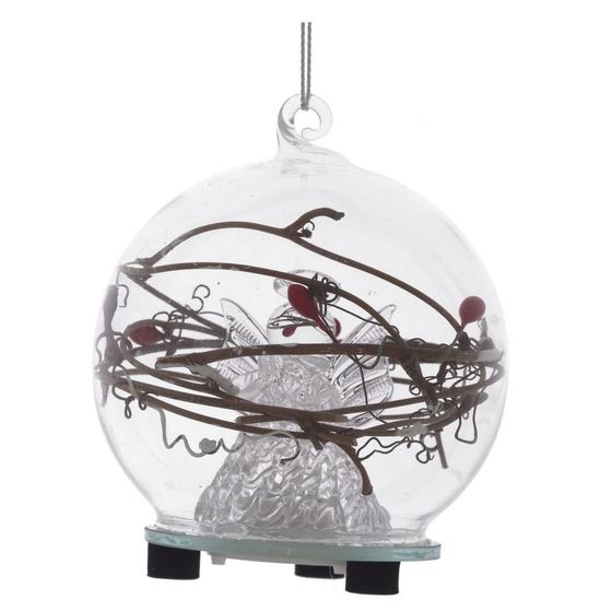 Украшение новогоднее "Ангел" с подсветкой, D 8 см, L8 W8 H9,5 см