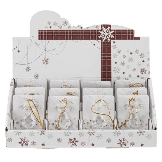 Набор из 12шт Украшение новогоднее "Ангел", L3 W3 H5 см