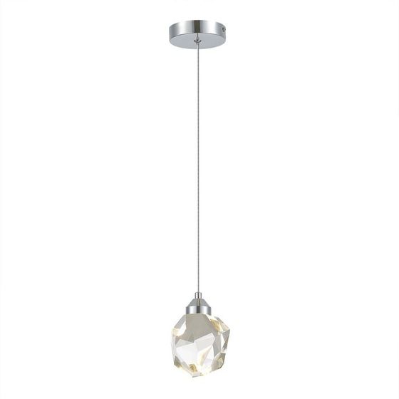 Подвес St Luce. SL6114.103.01. Cascato. 1х3 Вт, LED, 3000K, 330 Lm, 12х12х100 см, цвет хром