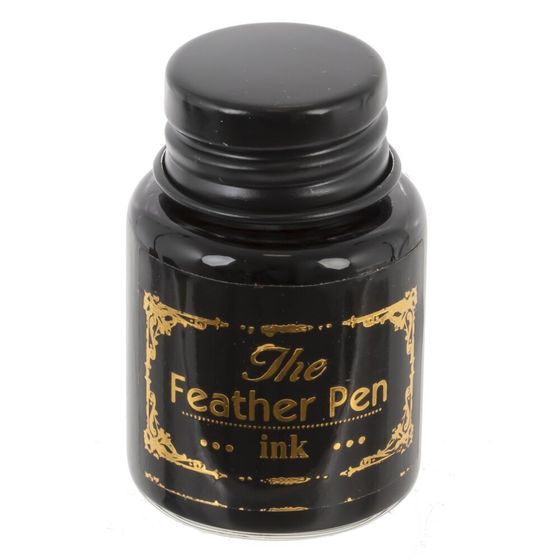 Набор подарочный: ручка перьевая, 5 наконечников, чернильница, Д25 Ш11 В3,5 см