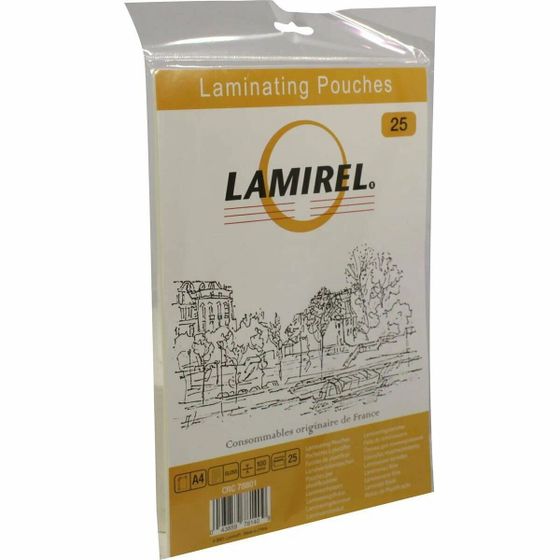 Пленка для ламинирования Fellowes 100мкм A4 (25шт) глянцевая 216x303мм Lamirel (LA-78801)