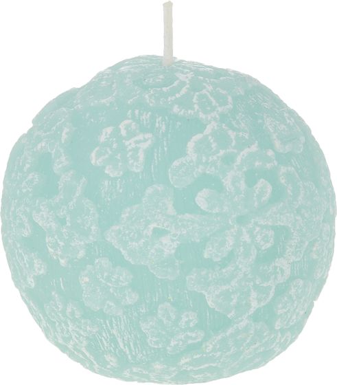 !09 НАБОР 2 ШТУКИ - Свеча-шар декоративная "Цветочное кружево" 8 см. цвет микс