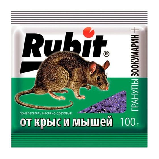 Гранулы от грызунов &quot;Rubit&quot; Зоокумарин+, ореховые, 100 г