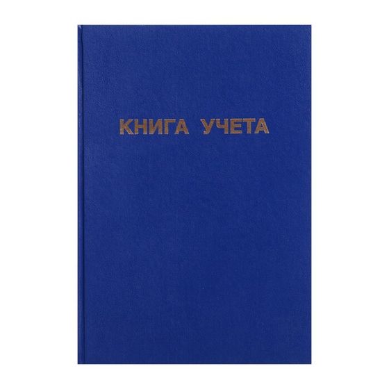 Книга учета, 192 листа, обложка бумвинил, блок ГАЗЕТНЫЙ, клетка, цвет синий