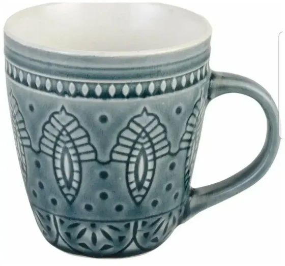 !09 Кружка Tongo, каменная керамика, 350 мл. цвет серый