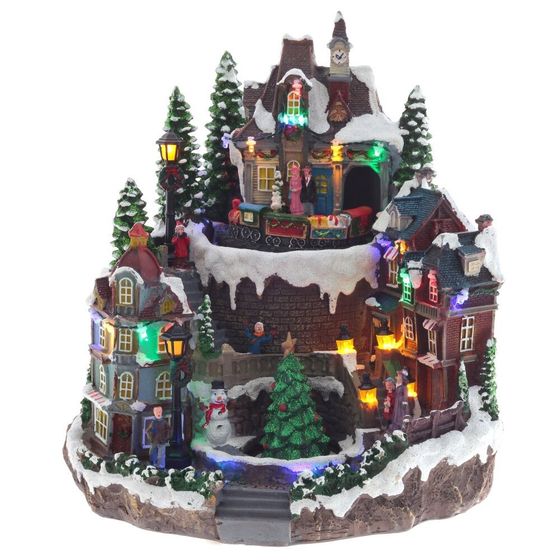 Фигурка декоративная &quot;Рождество&quot; (4 мелодии, подсвет, движ, 3xAA н/п, +USB), L29 W27 H30 см