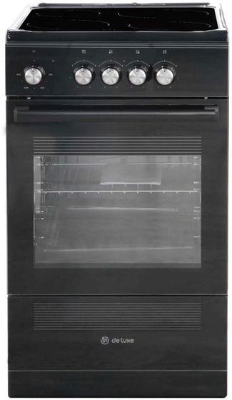 Плита электрическая De Luxe 506004.14эс-001 черный стеклокерамика (без крышки)