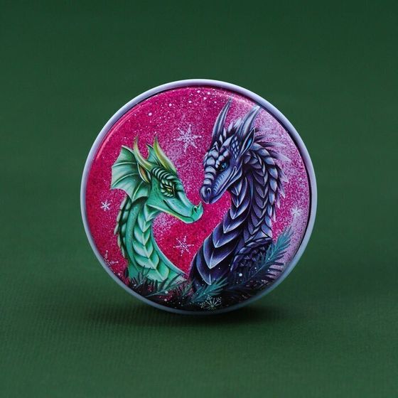 !09 Новогодняя свеча в банке «Все сбудется», сирень, d = 4,8 см