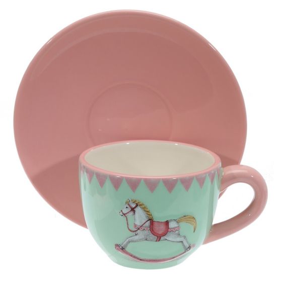 Набор чашка с блюдцем &quot;Лошадка&quot;, 250 мл, L15 W15 H8 см