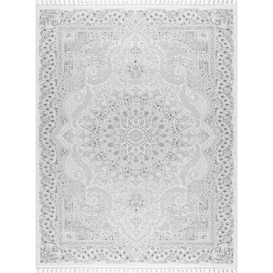 Ковёр прямоугольный Kirmanshah 38650A, размер 200x400 см, цвет white/white