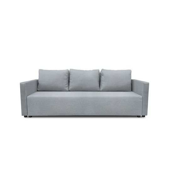 Прямой диван «Алиса 4», еврокнижка, рогожка bahama, цвет plus linen